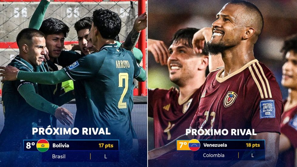 Bolivia y Venezuela definen el clasificado de la Conmebol al repechaje. 
