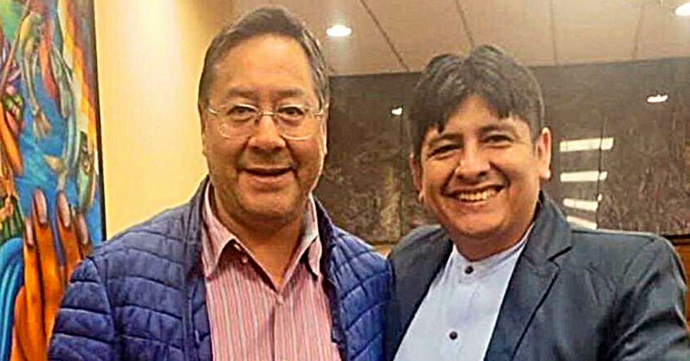 EXALIADOS. El presidente Luis Arce y el diputado Rolando Cuéllar, cuando eran cercanos.
