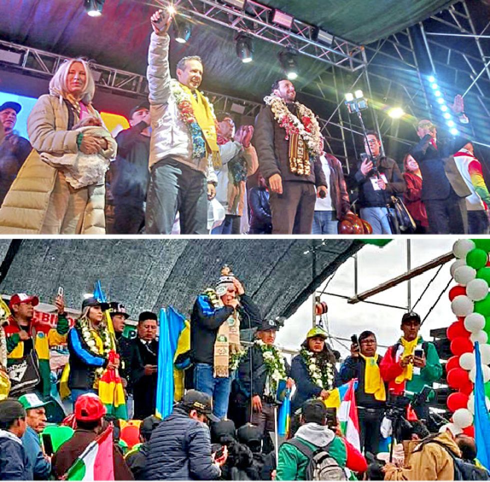 CAMPAÑAS. Los candidatos de Libre en Oruro.