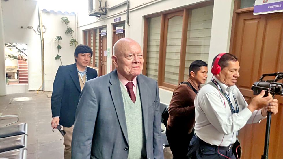 SUCRE. El presidente del TSE, Óscar Hassentufel, la semana pasada, en la Fiscalía.