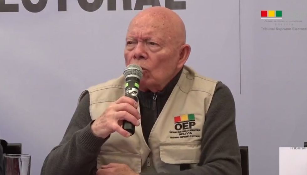 El presidente del Tribunal Supremo Electoral (TSE), Óscar Hassenteufel.