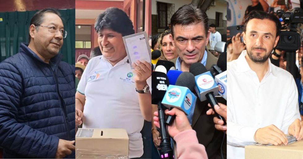 Algunos de los actores políticos que emitieron su voto antes de medio día