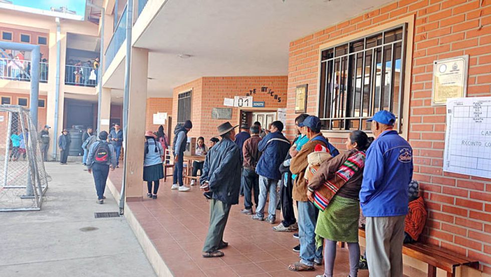 PADILLA. Así lucía el panorama en la unidad educativa Deogracias Vega.