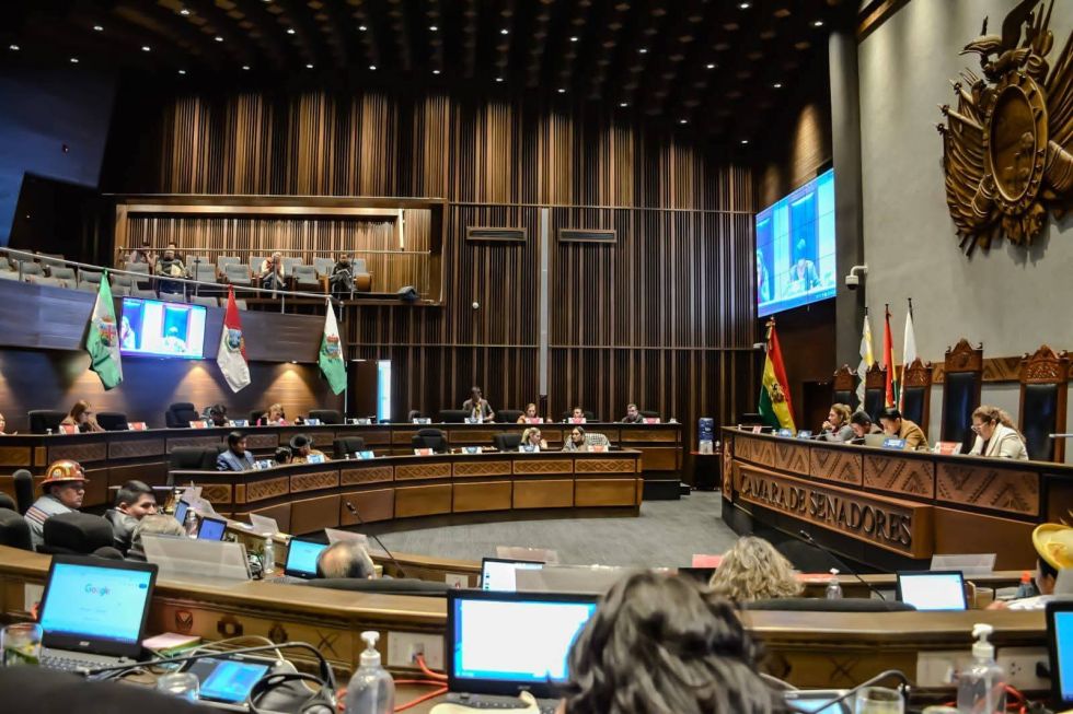 La Cámara de Senadores en una de sus últimas sesiones.