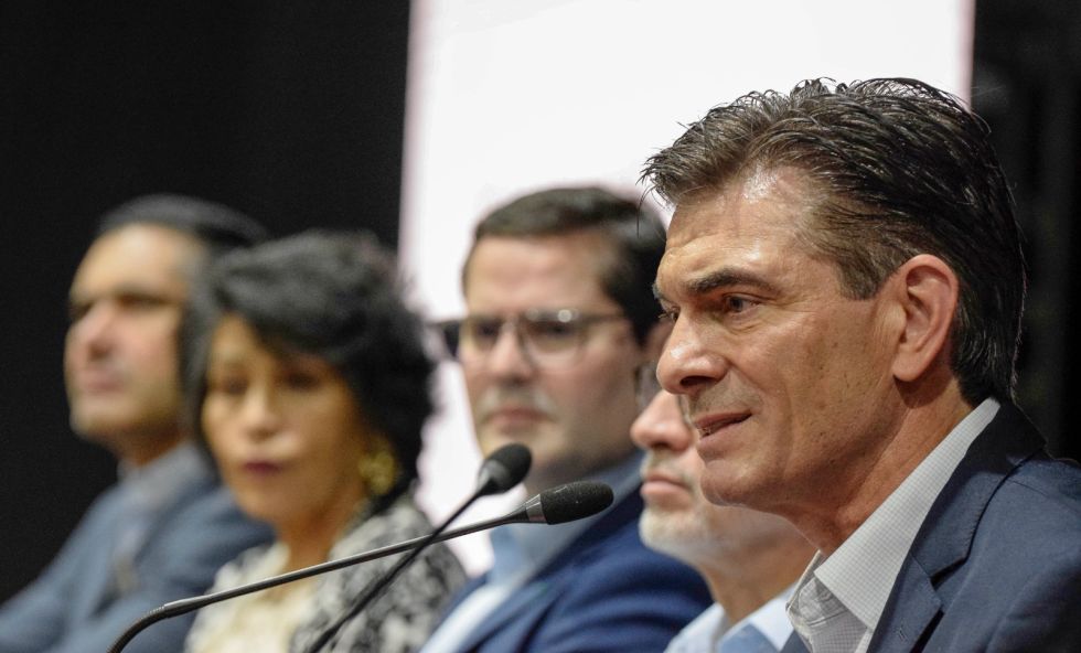 Rodrigo Paz estuve este sábado en Santa Cruz.