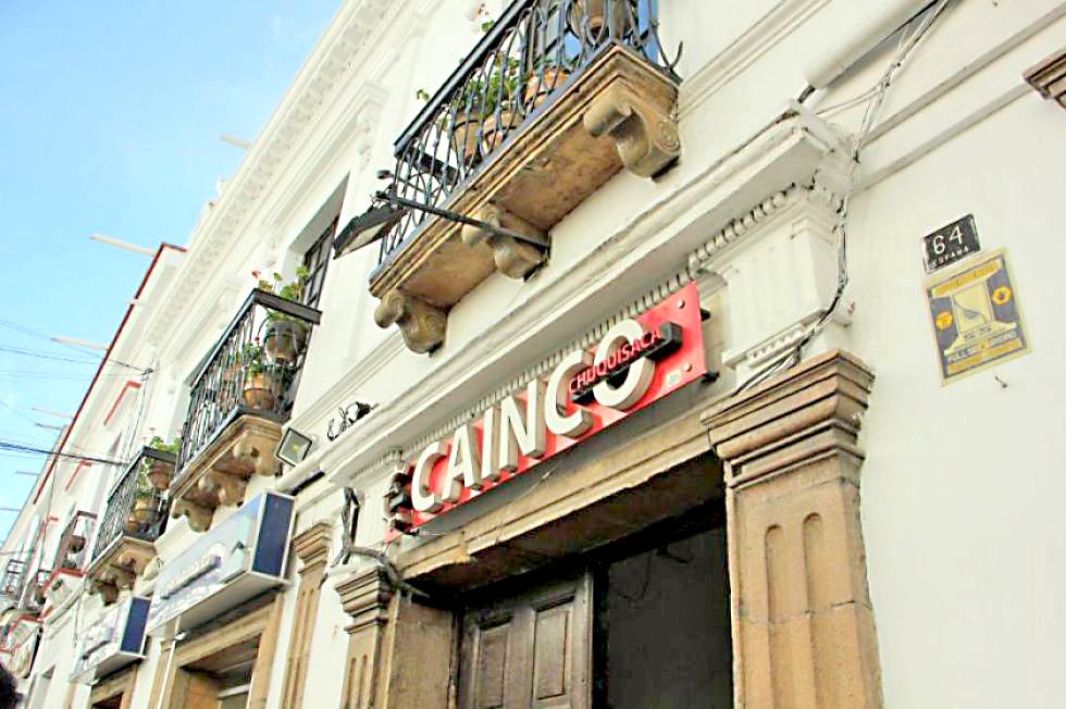 CAINCO. La sede de la entidad en Sucre.