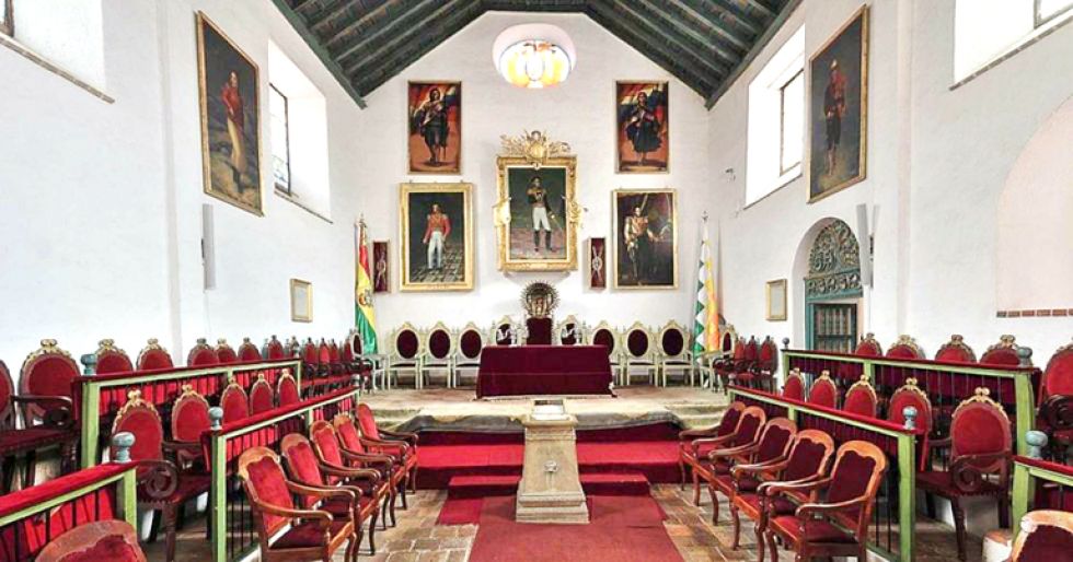 SUCRE. Vista del Salón de la Independencia de la Casa de la Libertad.