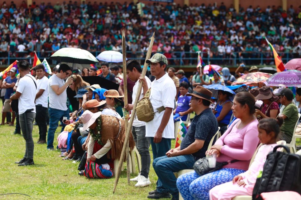 La guardia sindical de Evo Morales en el Trópico de Cochabamba. 
