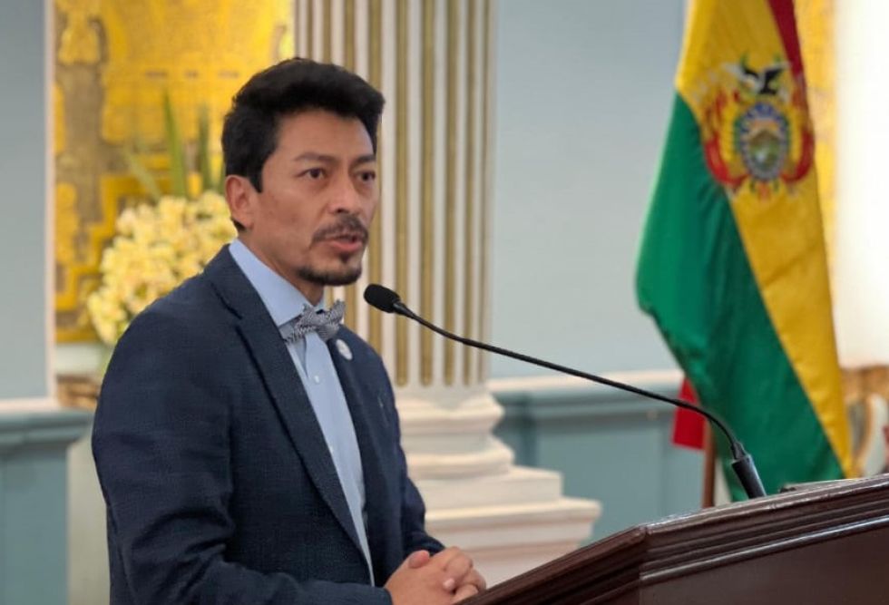 El canciller de Bolivia, Fernando Aramayo. 