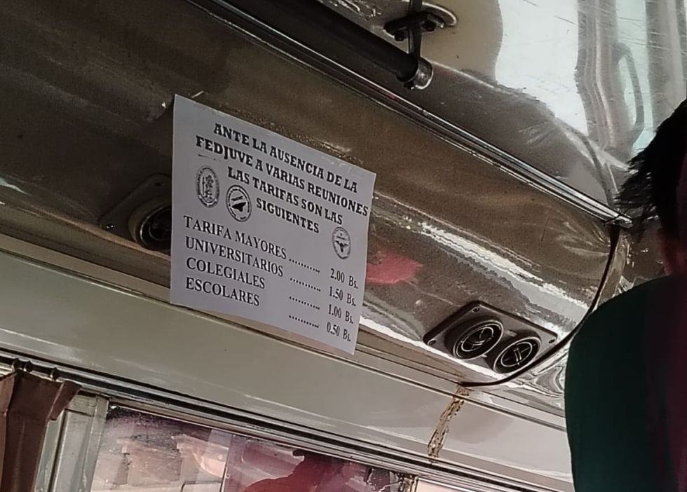 Los nuevos precios de pasajes. 
