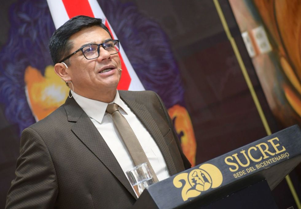 El alcalde de Sucre, Enrique Leaño. 