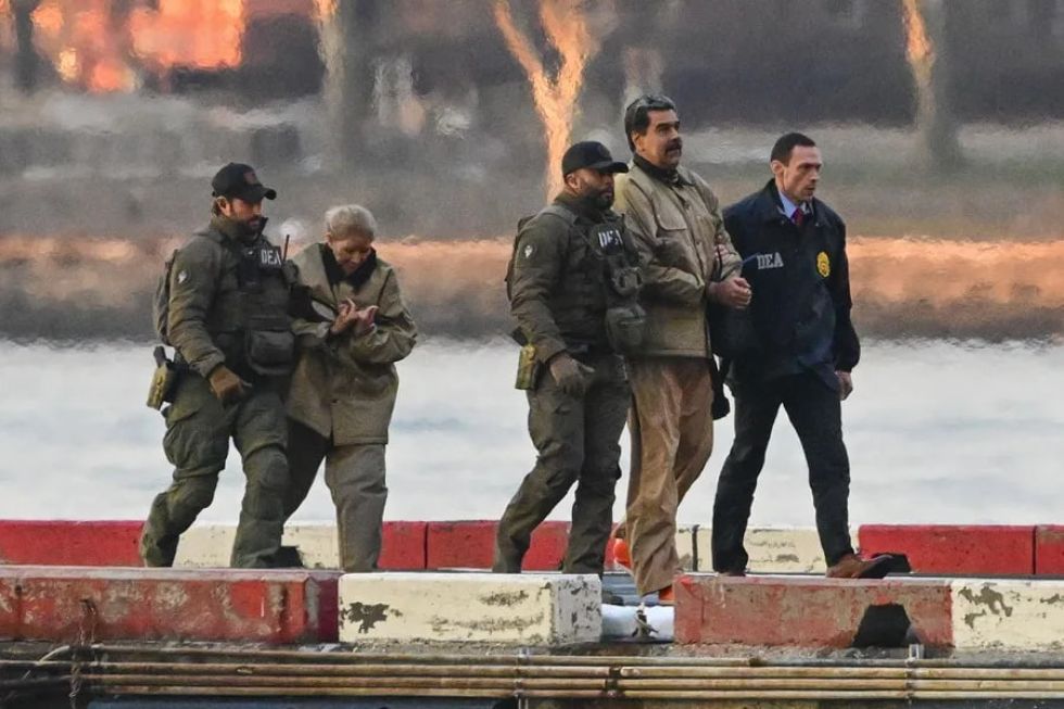 Nicolás Maduro y su esposa, Cilia Flores, en enero de este año.