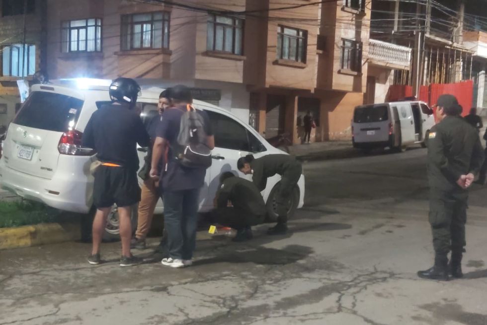 El lugar del asesinato de Mauricio Aramayo, el pasado 8 de enero, en Tarija. 