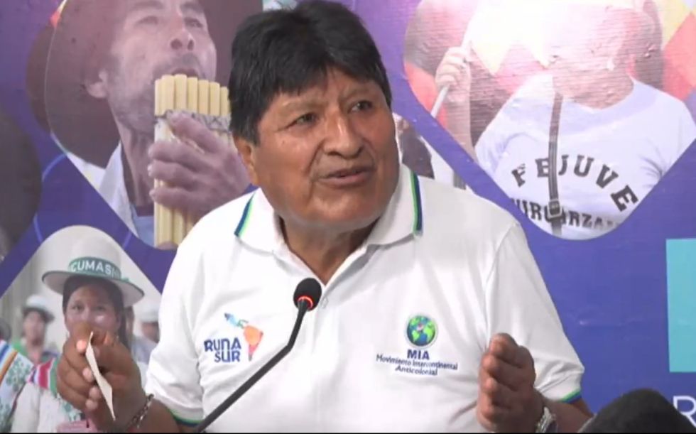 Evo Morales, expresidente de Bolivia.