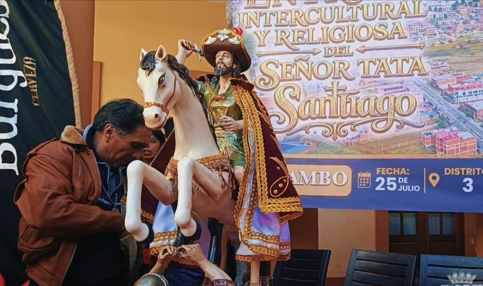 La imagen del Señor 'Tata' Santiago en Sucre.