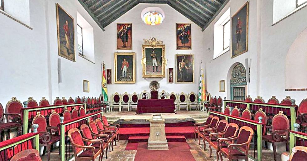 MONUMENTO. El Salón de la Independencia, donde nació Bolivia.
