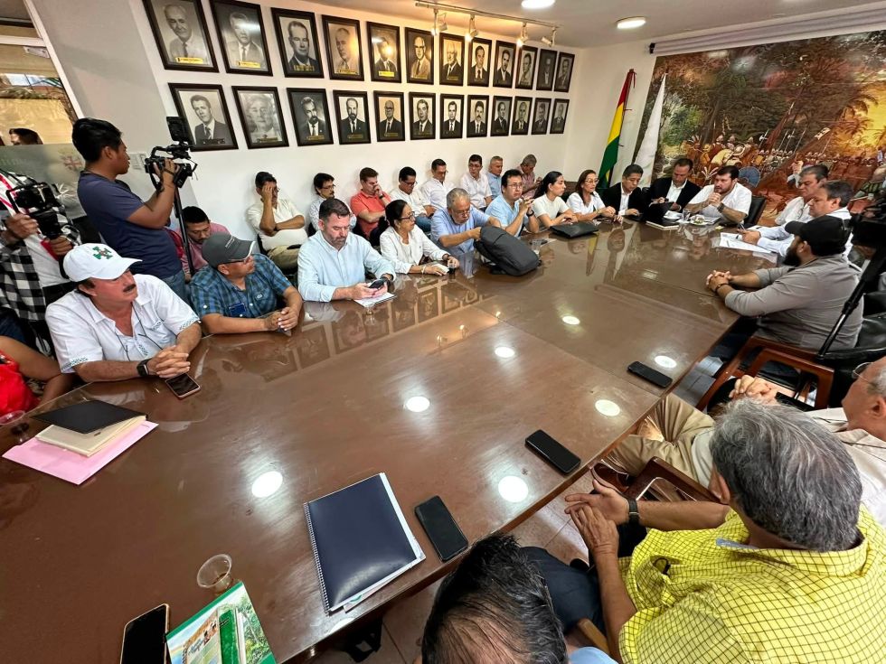 La reunión de la dirigencia del Comité pro Santa Cruz.