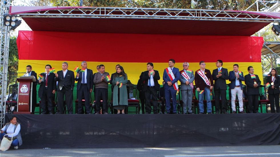 Postales del desfile escolar por el Bicentenario de Bolivia en Sucre. 